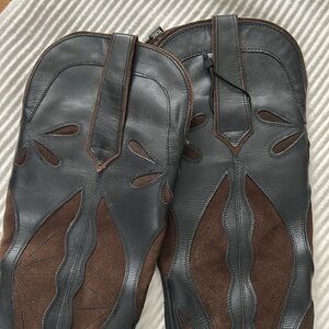 Zara western leather suede boots 36